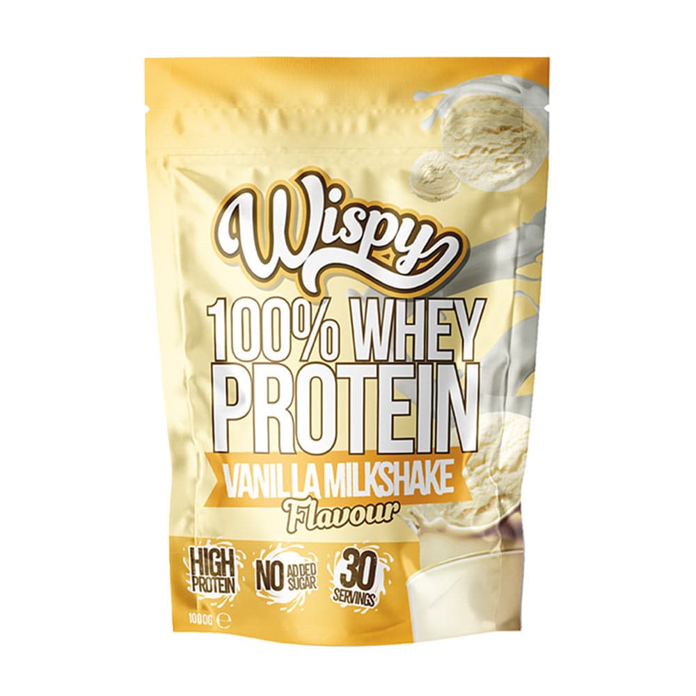 Wispy - 100% Whey Protein Vanilla Milkshake - 1800g – Wispy förpackning