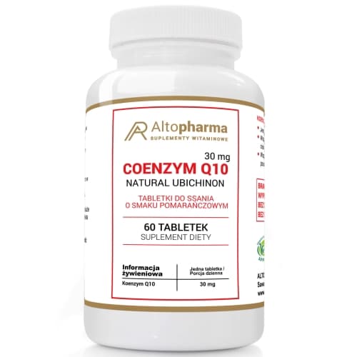 Altopharma Coenzyme Q10 Forte 30 mg - 60 wegetariańskich tabletek do żucia – Altopharma packaging