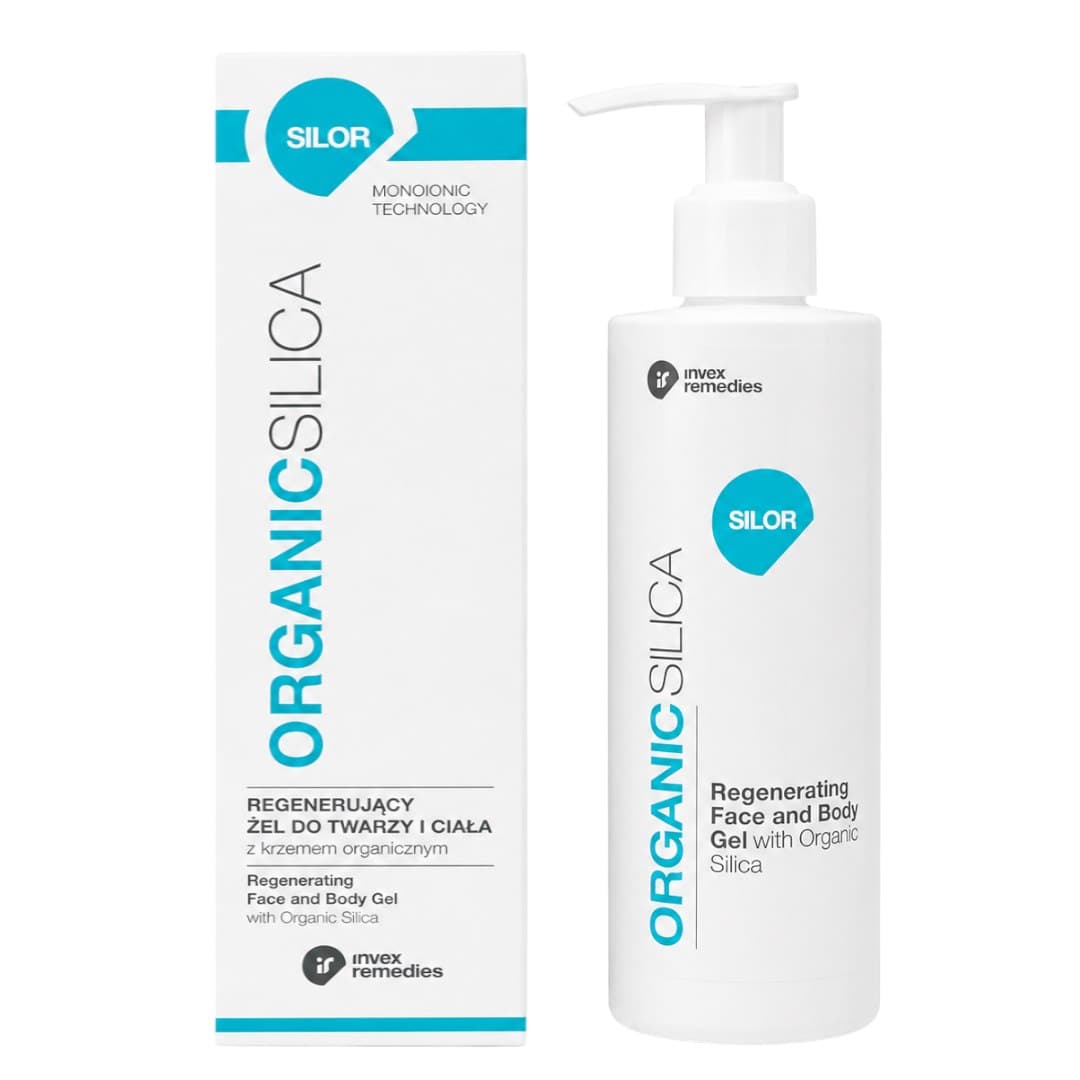 INVEX REMEDIES - Organic Silica Regenerating Face and Body Gel – INVEX REMEDIES förpackning