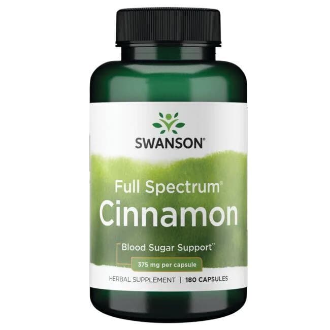 Swanson Full Spectrum Cinnamon 375mg 180 Caps – Swanson confezione