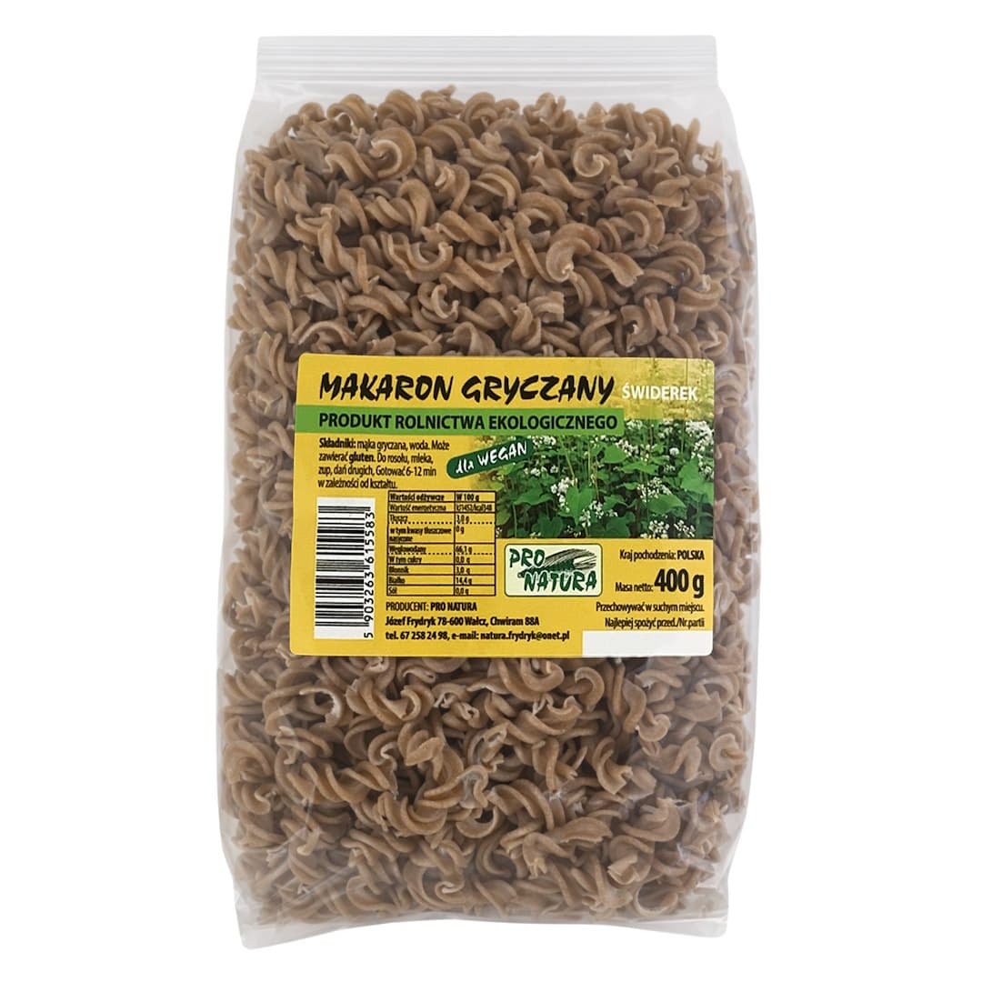 Pro Natura Pâtes de sarrasin biologique Swidnik – Pro Natura packaging