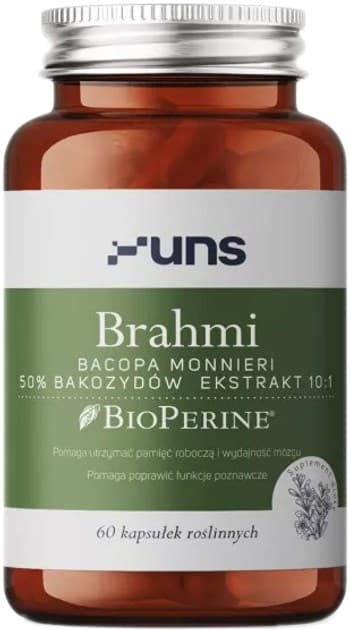 UNS Brahmi (Bacopa Monnieri) + Bioperine 60 vegane Kapseln