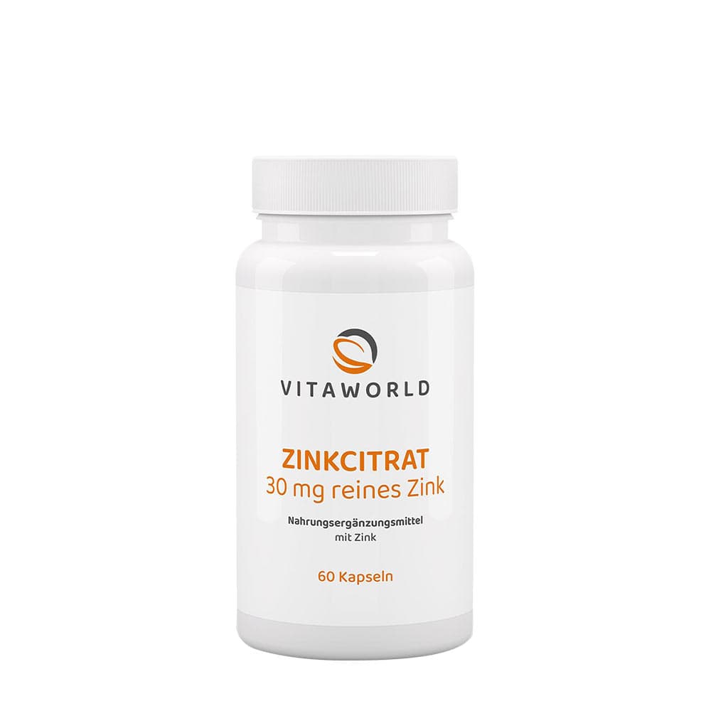 Vitaworld Zinc Citrate 30 mg – 60 wegetariańskich kapsułek – Vitaworld opakowanie