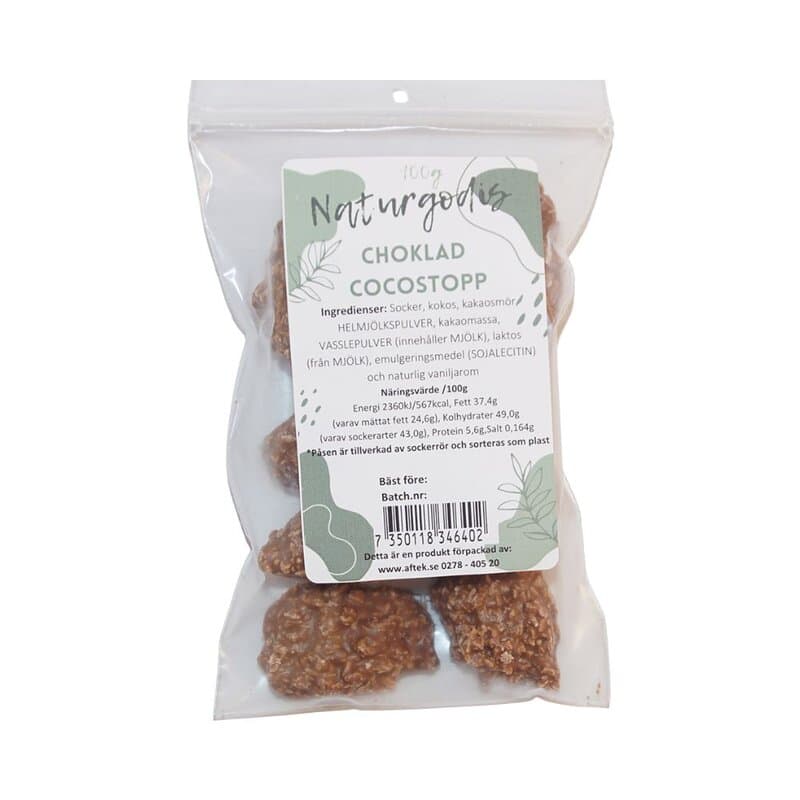 Chocolat Cocostopp 100g – Naturgodiis empaque