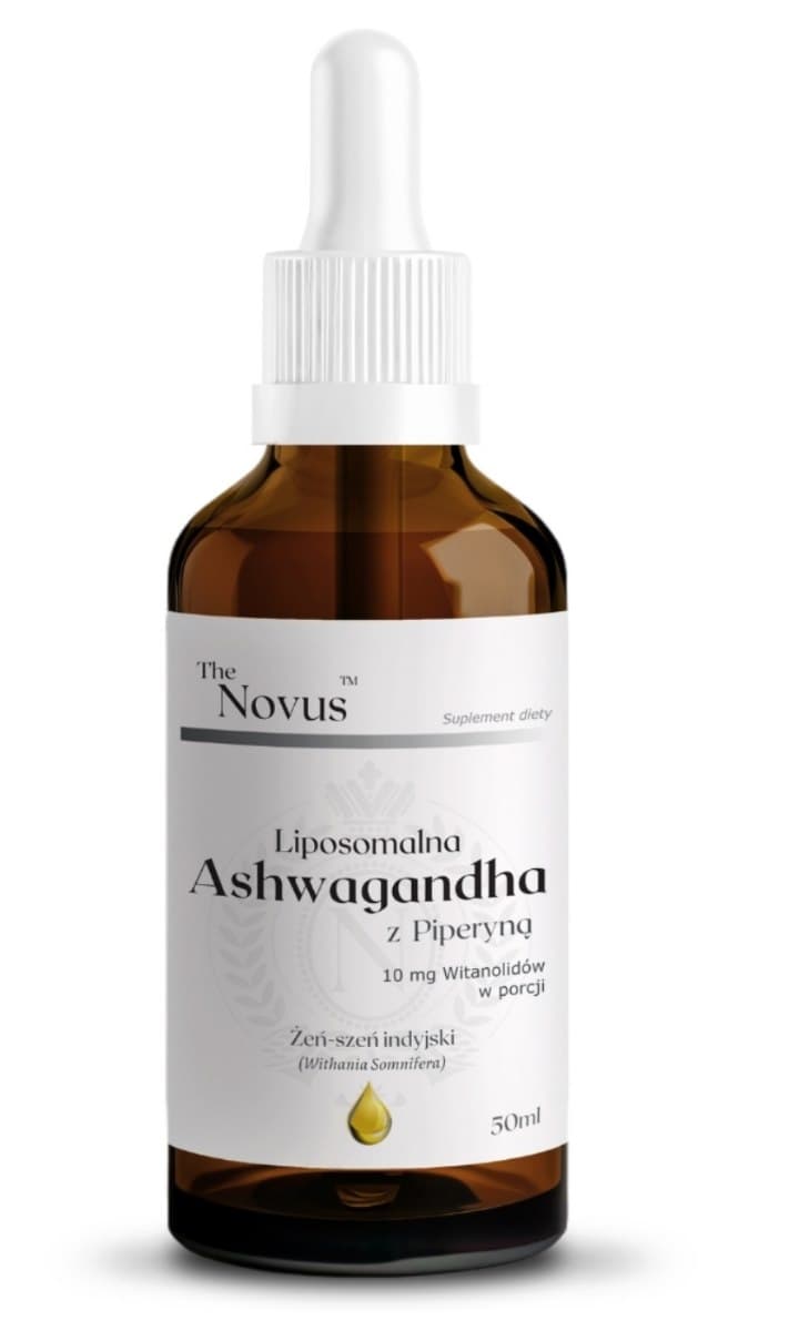 The Novus Liposomal Ashwagandha con Piperina gocce 50 ml – The Novus confezione