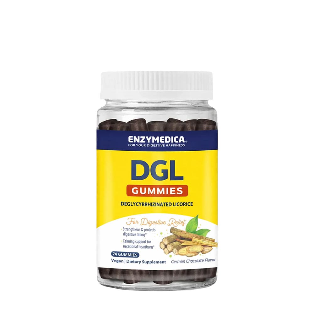 Enzymedica DGL Stomach Soothe Gummies 400mg, 74 kauwgommetjes – Enzymedica verpakking