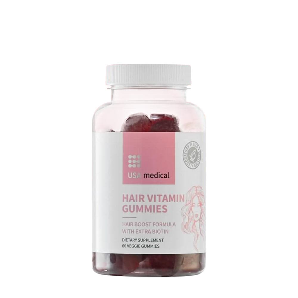 Usa Medical - Hair Vitamin Gummies - 60 Veggie Gummies