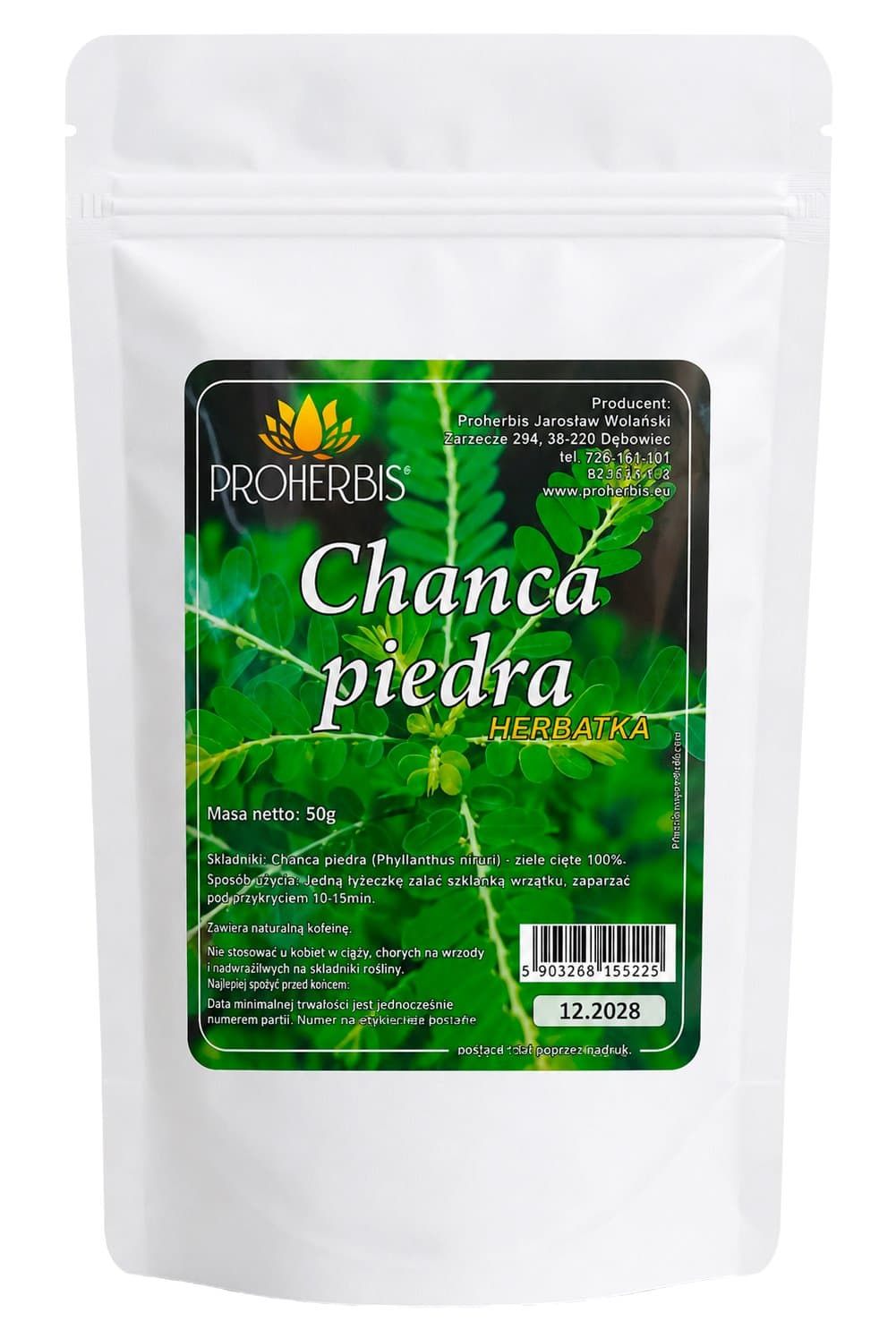 Proherbis - Chanca Piedra Urtekrydderi 50g – Proherbis emballage