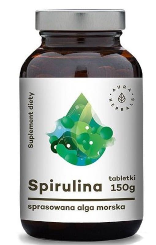 Aura Herbals Spirulina 600 tabletten – Aura Herbals verpakking