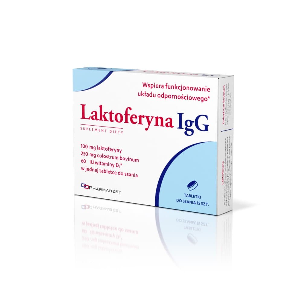 Pharmabest Laktoferina IgG 15 pastiglie da succhiare – Pharmabest packaging