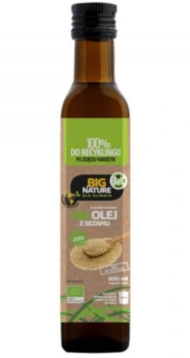 Big Nature Olio di sesamo BIO 500ml – Big Nature packaging