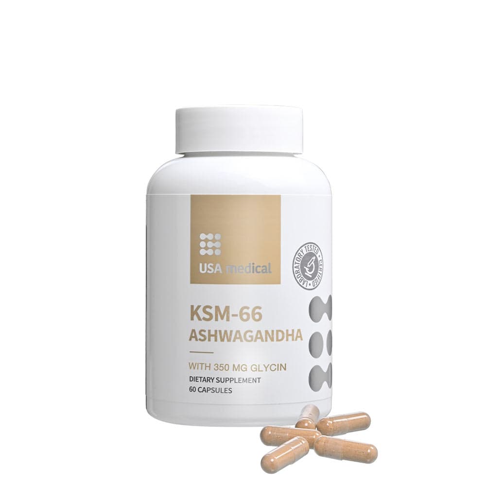 Usa Medical KSM-66 Ashwagandha 60 kapsułek