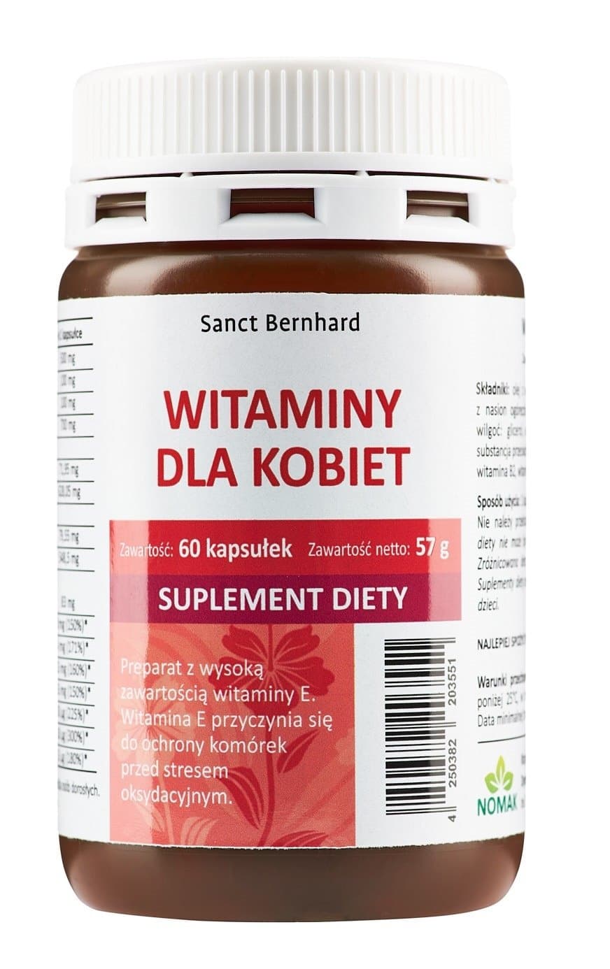 Kräuterhaus Sanct Bernhard - Women'S Vitamin Caps - 60 kapsułek – Kräuterhaus Sanct Bernhard opakowanie