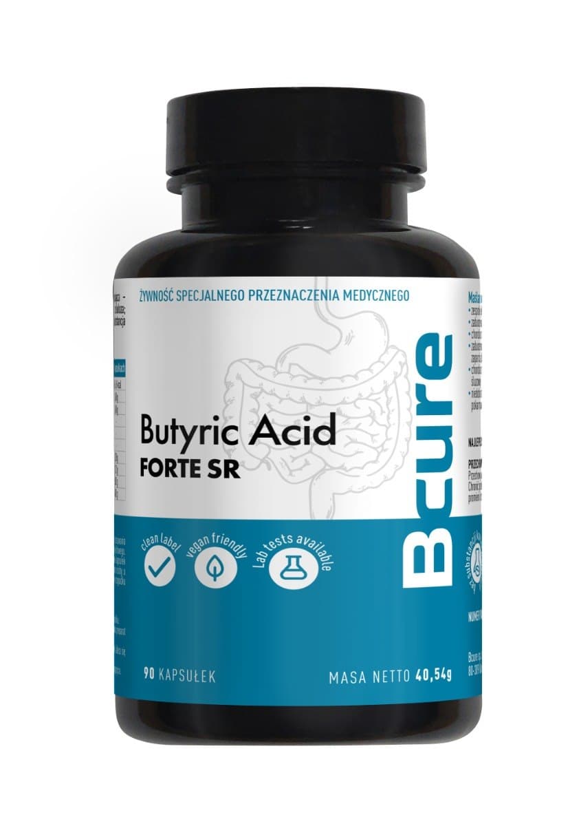 BCure Butyric Acid Forte SR Sodium Butyrate 90 capsules