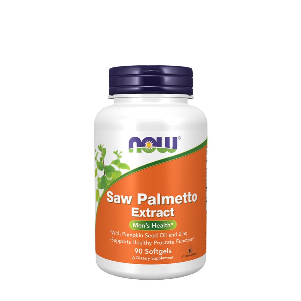 NOW Foods Saw Palmetto Extract med Pumpafrøolje og Sink 160mg - 90 Kapsler – NOW Foods confezione