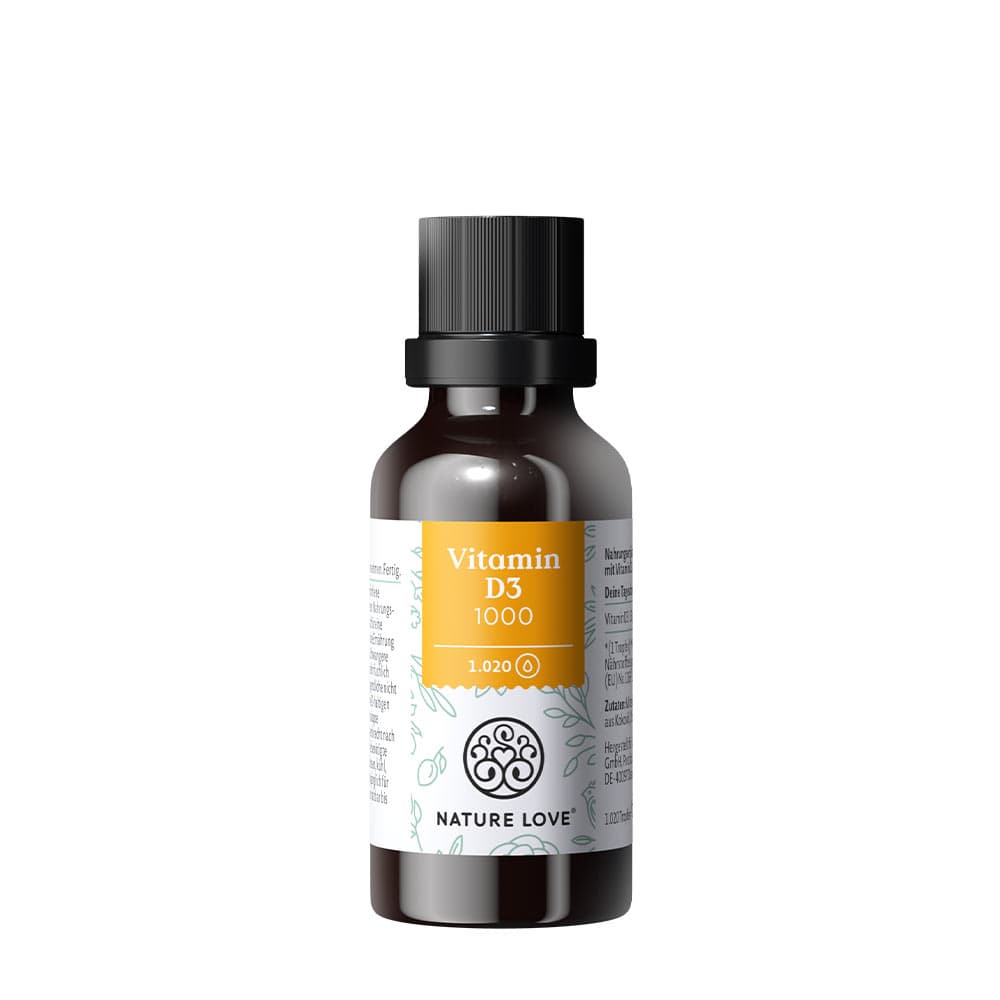 Nature Love Vitamin D3 1000 IE Kapseln – Nature Love Verpackung