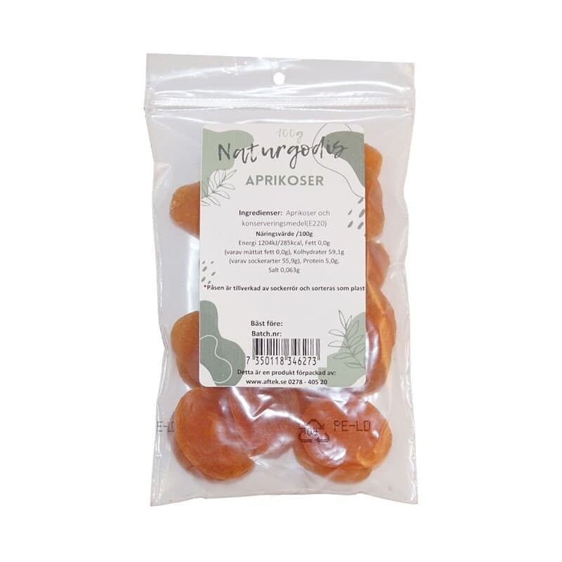 Aprikoser Hele 100g