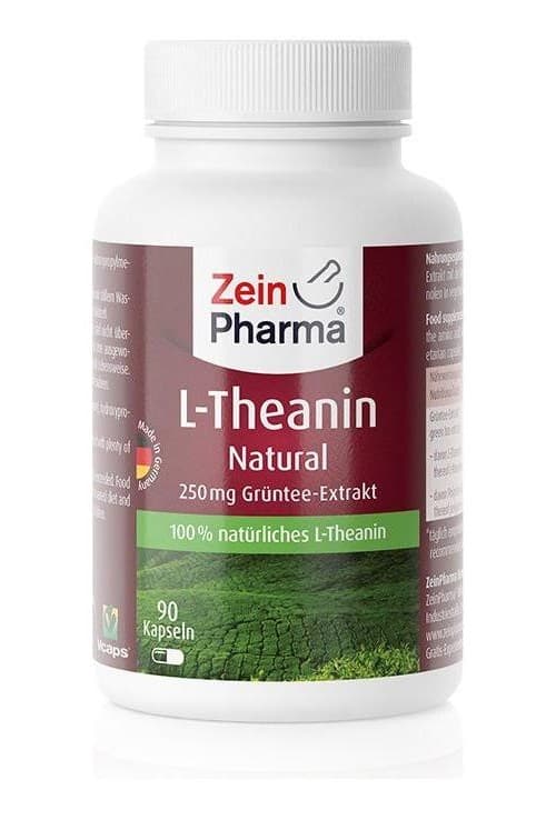 Zein Pharma - L-Theanine Natural 100 mg capsules – Zein Pharma verpakking