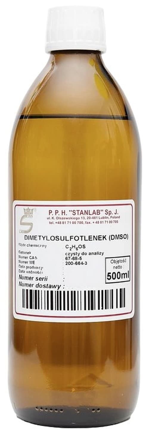 Stanlab Dimetylsulfoxid (DMSO) 500ml – Stanlab förpackning