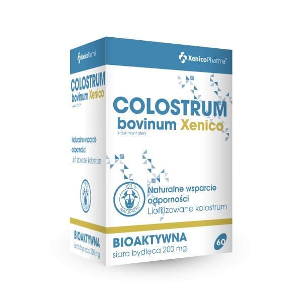 Xenico Pharma - Colostrum Bovinum - 60 Caps – XENICO PHARMA förpackning
