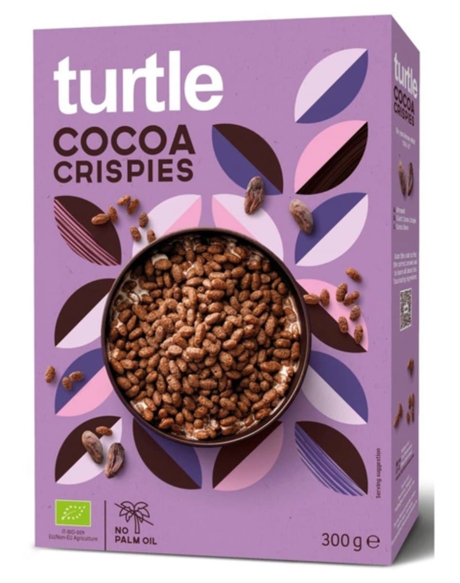 Turtle Chips de riz au cacao BIO 300 g – Turtle emballage