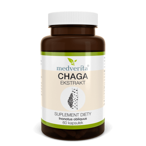 Medverita - Chaga-Extrakt 400mg - 60 Kapseln – Medverita packaging