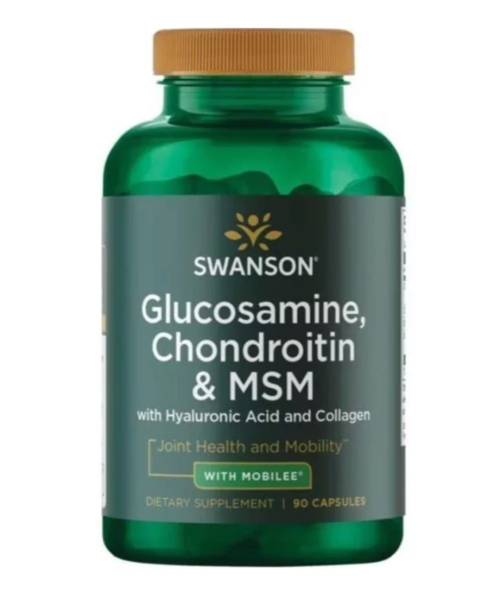 Swanson - Glucosamine, Chondroitin & MSM With Hyaluronic Acid And Collagen - 90 kapslar