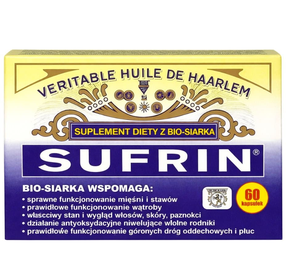Sufrin - Organic Sulfur - 60 Caps – Sufrin förpackning