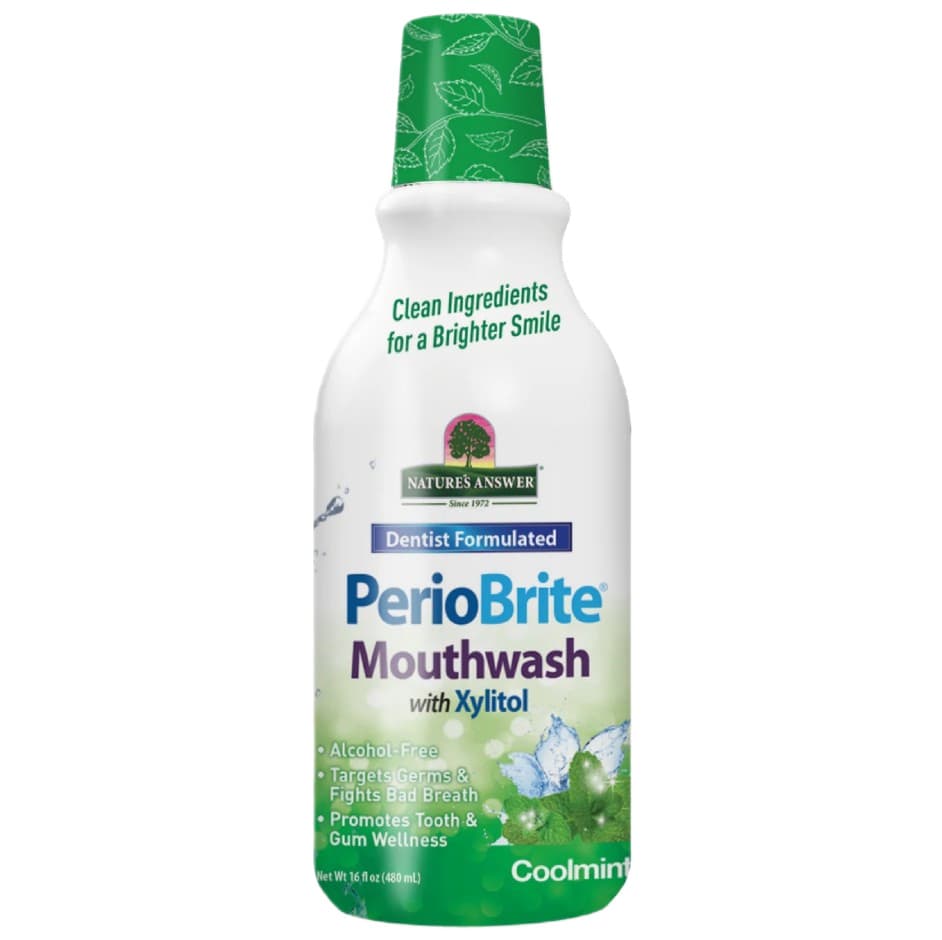 PerioBrite Mouthwash med Xylitol, Coolmint - 480 ml | Nature's Answer