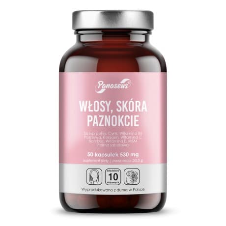 Panaseus - Włosy, Skóra Paznokcie - 50 kapslar