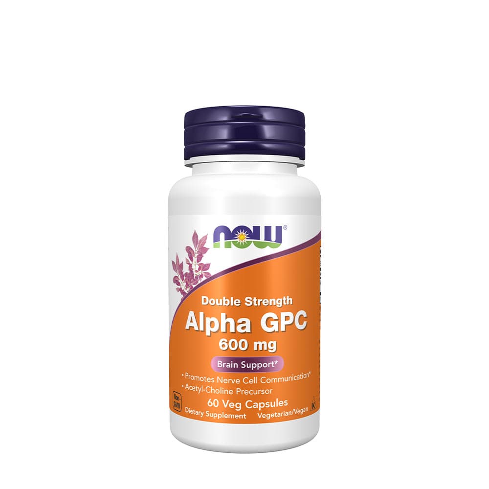 Now Foods Alpha GPC 600 mg - 60 Vegkapslar – NOW Foods packaging