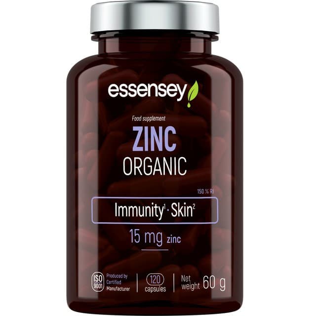 Essensey - Zinc Organic 15 mg, 120 capsules – Essensey verpakking