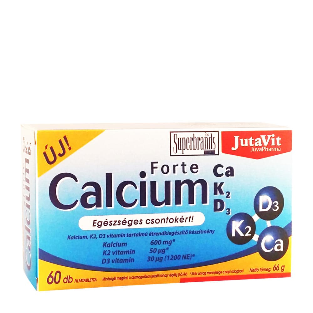 Jutavit Calcium Forte - 60 tabletter – Jutavit förpackning