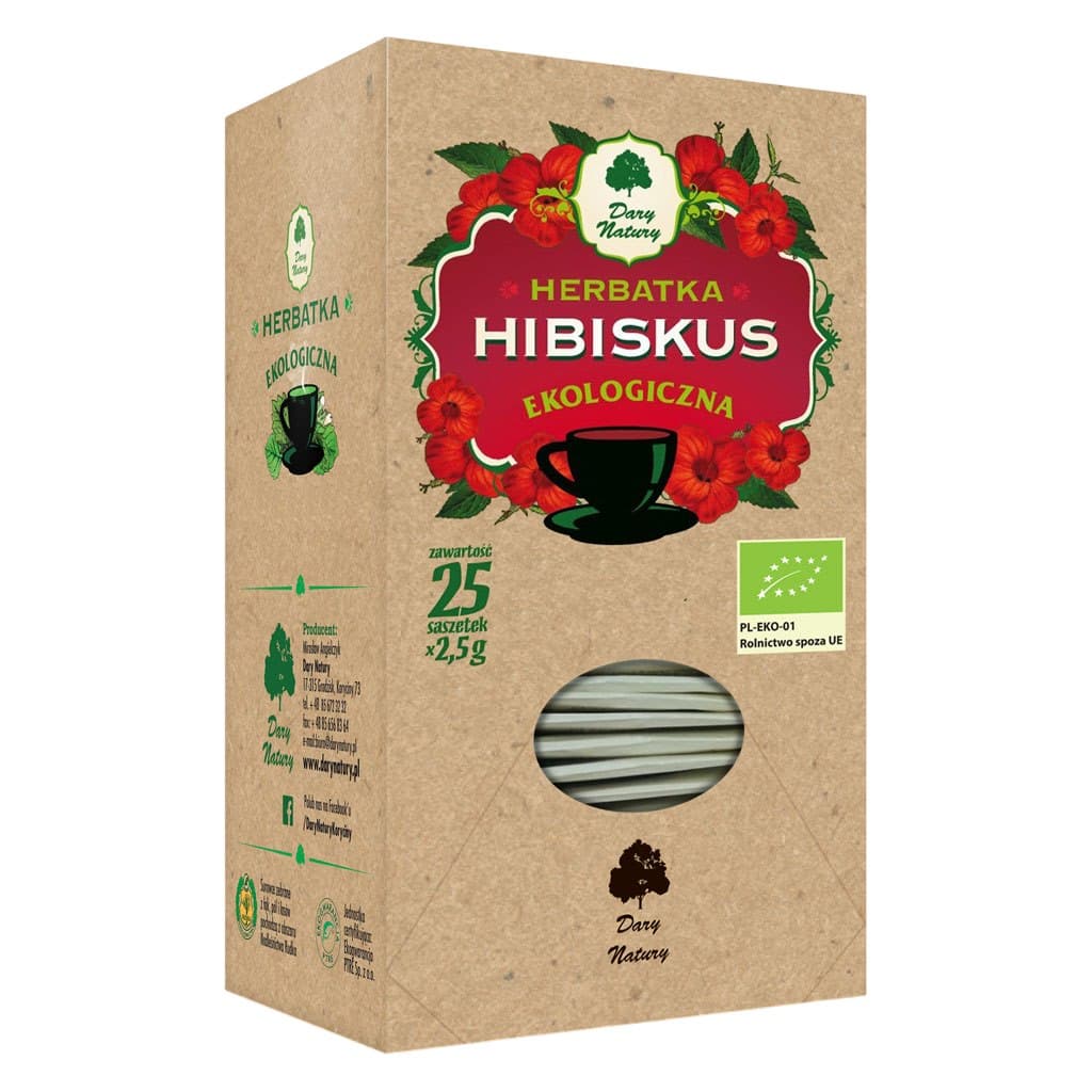 Dary Natury - Hibiscus Tea Organic, chá de hibisco orgânico, 100 g