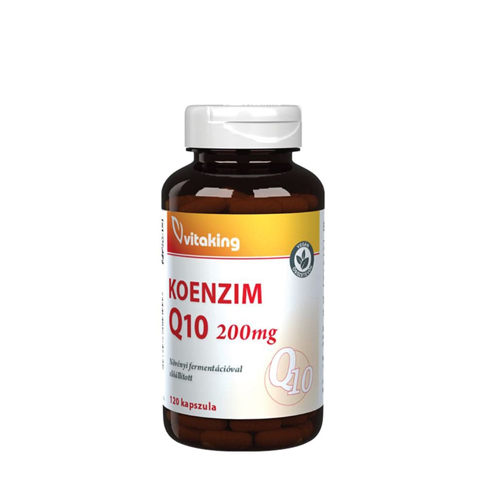 Vitaking Coenzyme Q10 fermenté d'origine végétale 200 mg - 120 capsules – Vitaking emballage