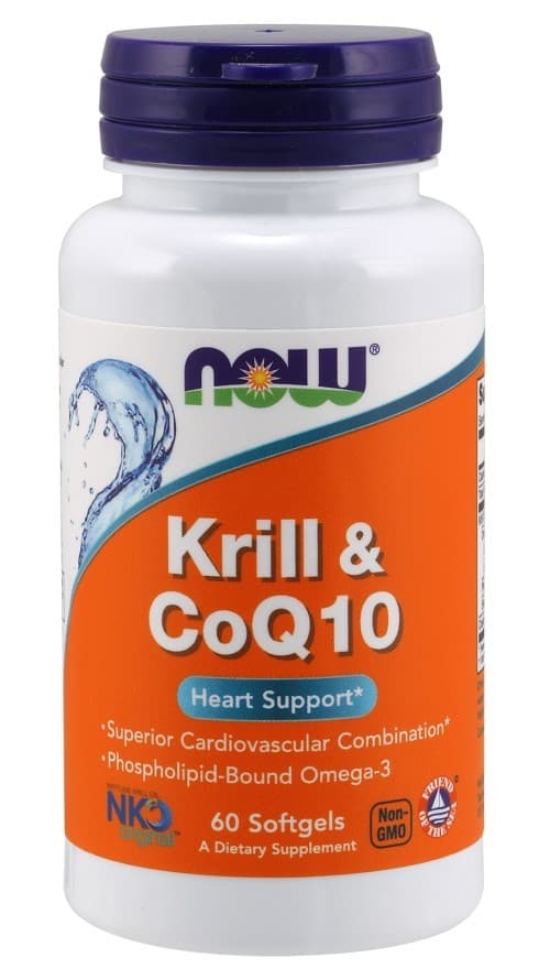 NOW Foods Krill & CoQ10 60 cápsulas – NOW Foods packaging