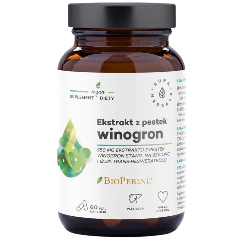 Aura Herbals OPC 95% Druvsfrökextrakt - 50 kapslar