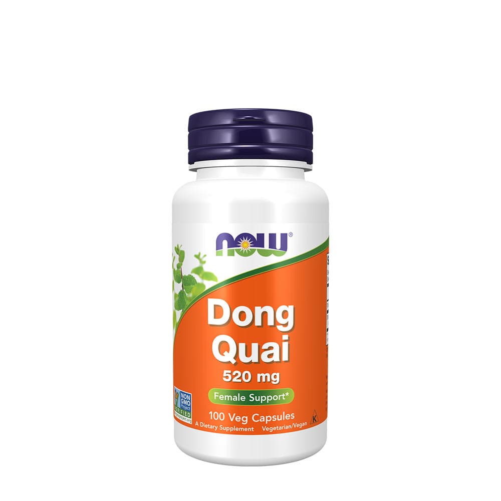 NOW Foods Dong Quai 520 mg, 100 Vegetarian Capsules – NOW Foods packaging