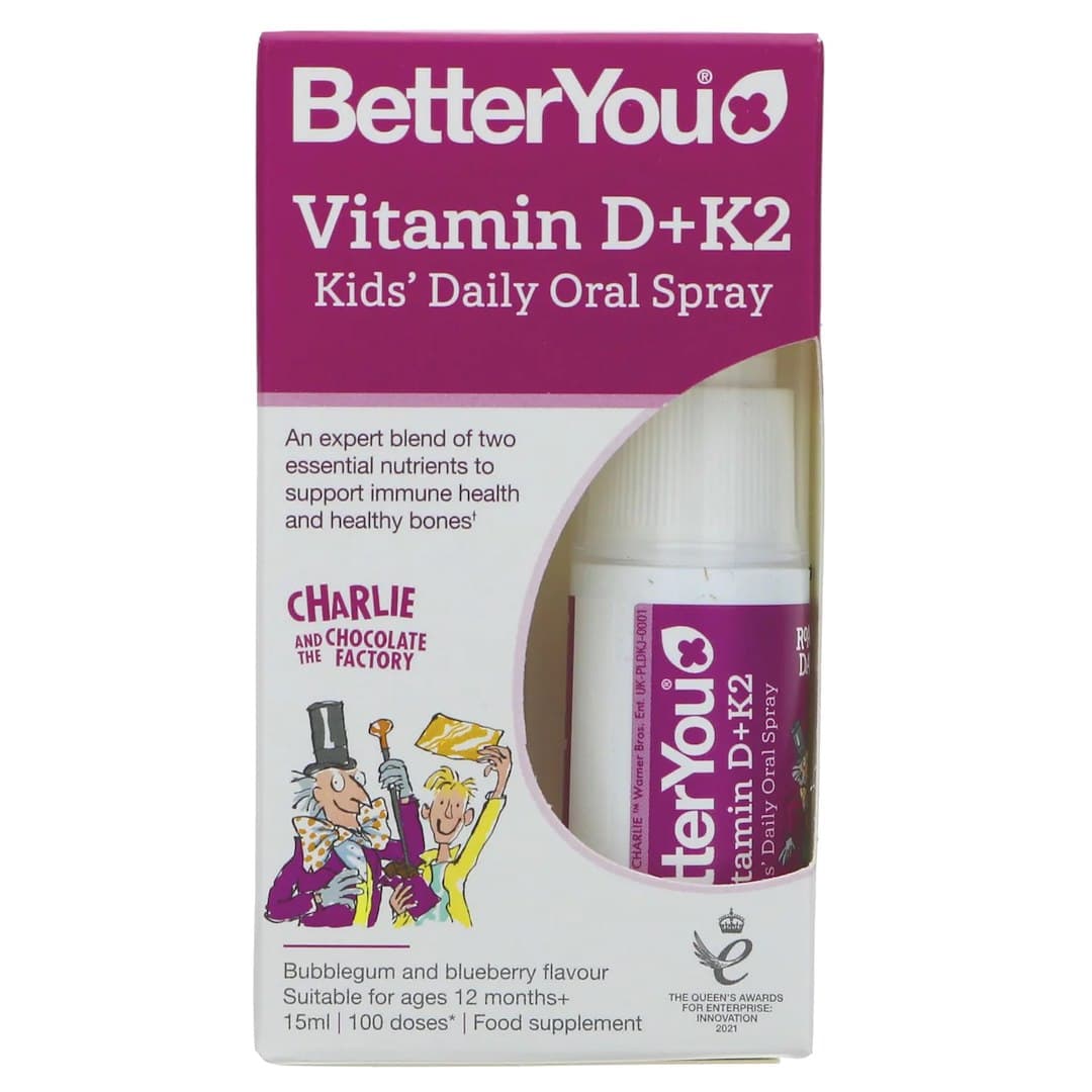 Better You Vitamin D+K2 Kids 15 ml – Flytande spray för barn – Better You förpackning