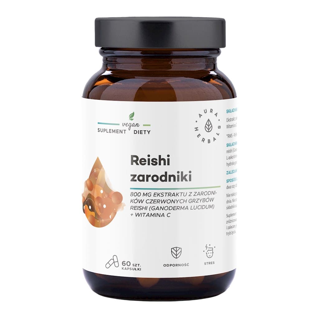 Aura Herbals Reishi Spores 800mg - 60 capsules