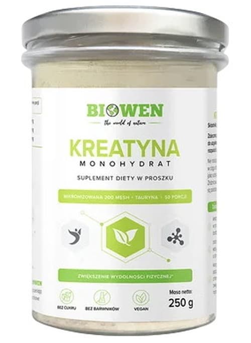 Biowen - Creatine Monohydrate - 250g – Biowen förpackning