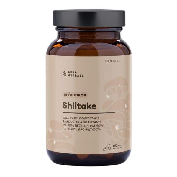 Aura Herbals Mycodrop Shiitake 30 1 30 Beta Glukan 60 kapslar