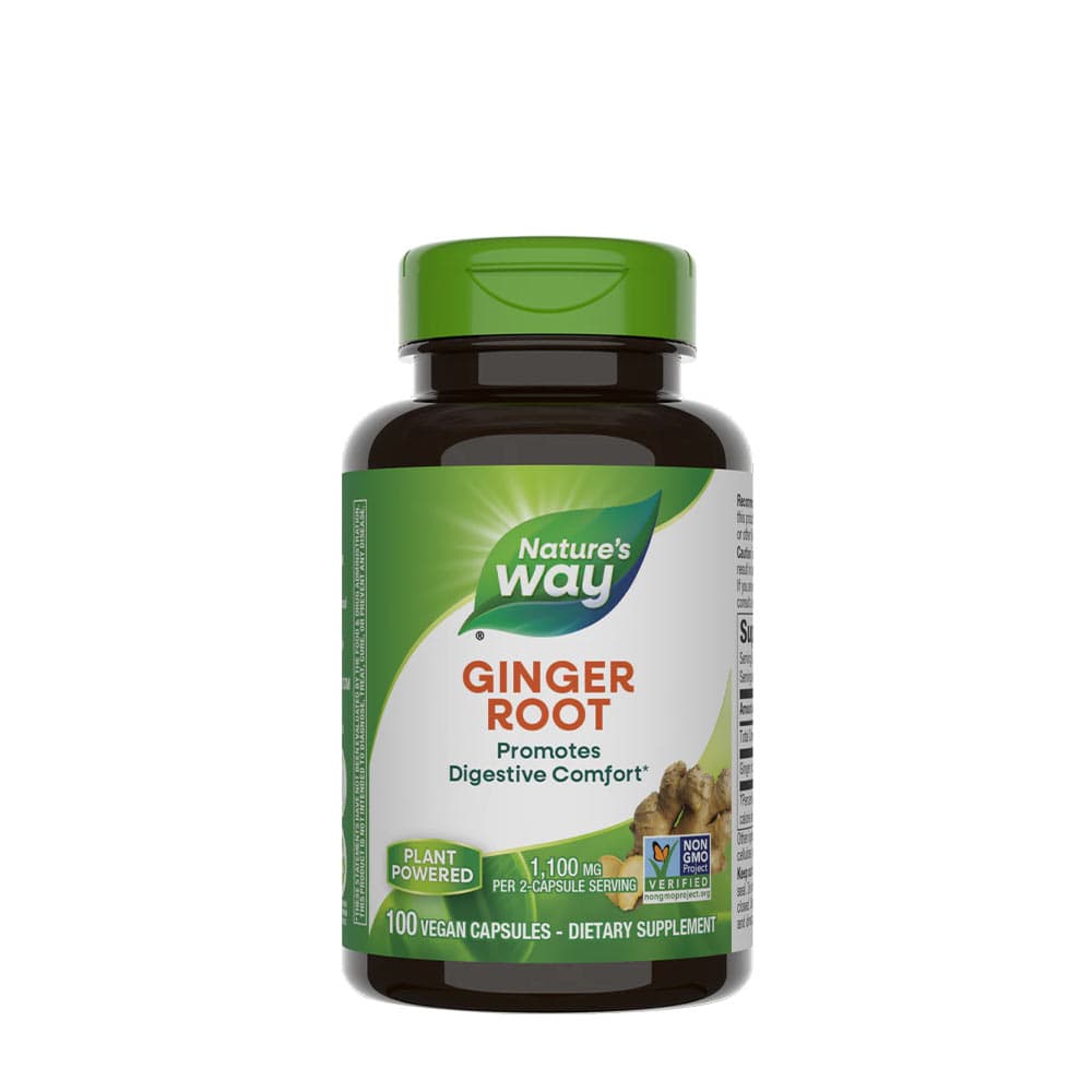 Nature's Way Ginger Root 1100mg - 100 plantebaserede kapsler