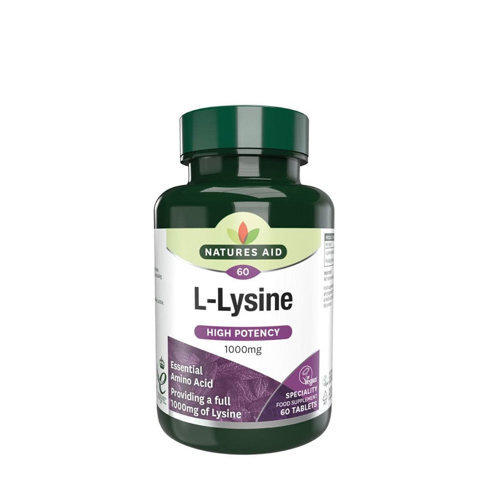 Natures Aid L-Lysine 1000mg - 60 compresse – Nature's Aid confezione
