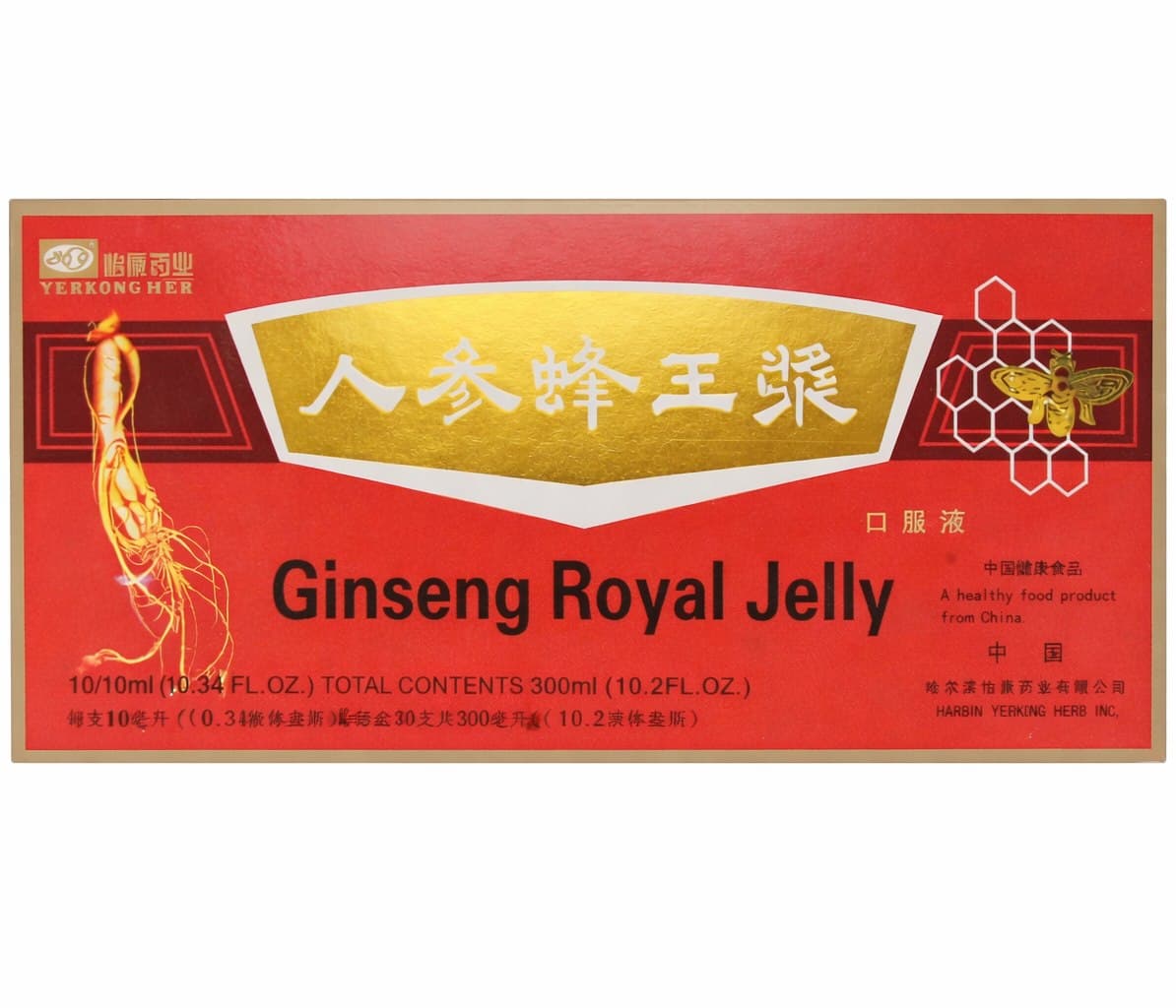 Yerkongher - Ginseng Royal Jelly - 10 x 10ml