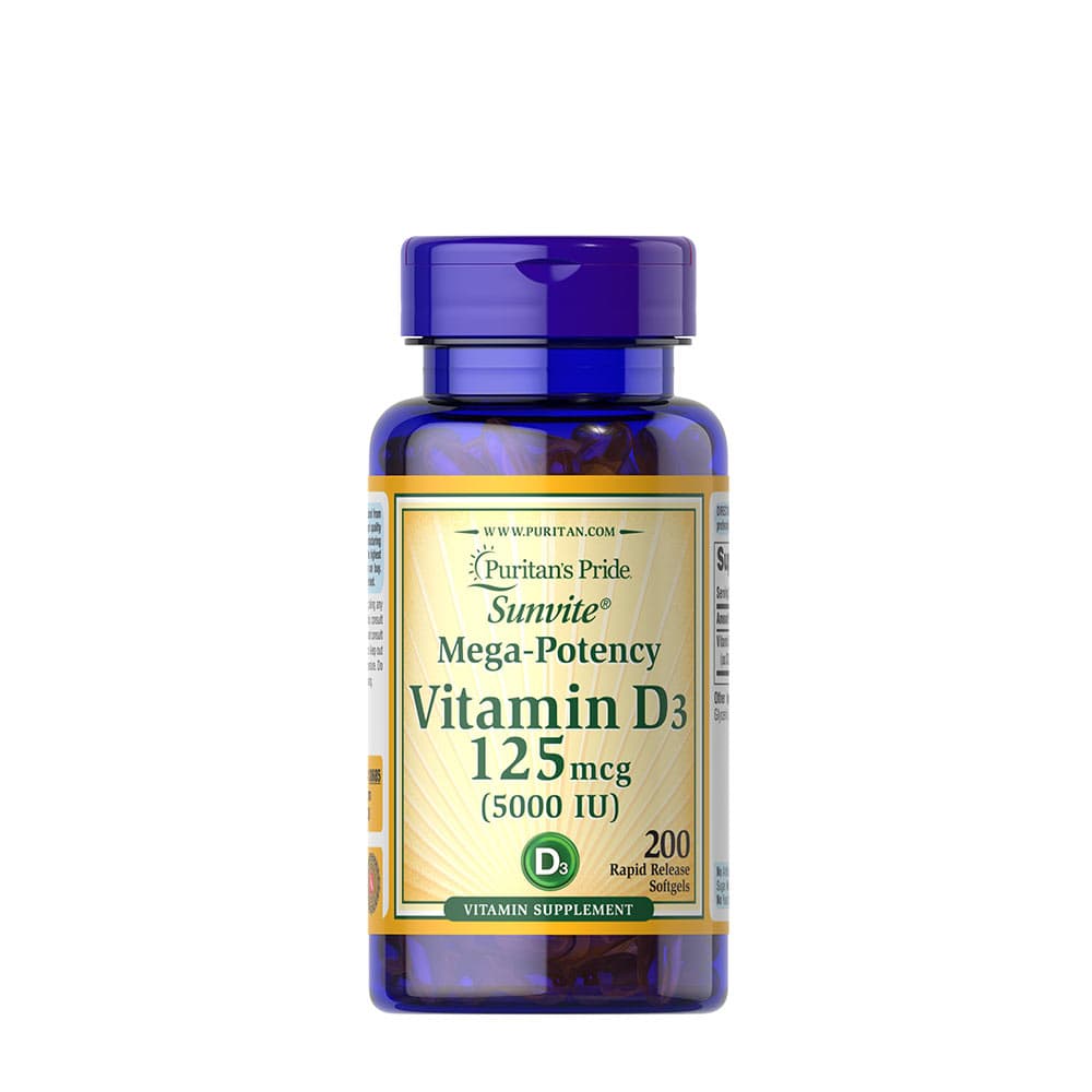 Puritan's Pride - Vitamin D3 5000IU – Puritan's Pride packaging
