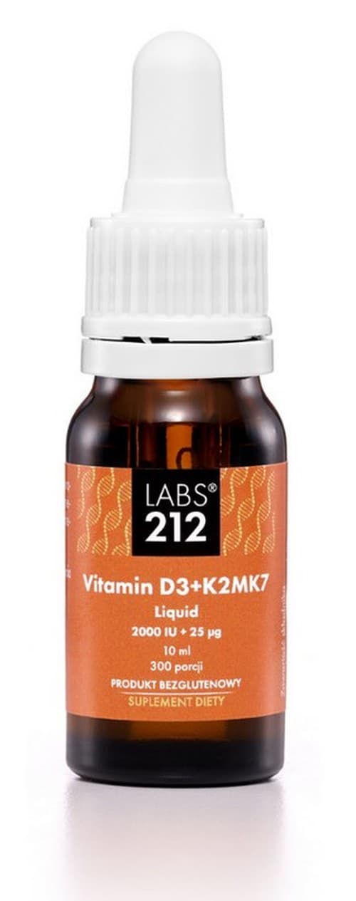 LABS 212 - Vitamin D3 + K2 Mk7 Liquide - 10ml – LABS 212 emballage