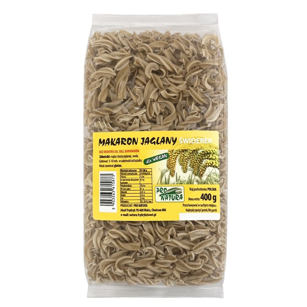 Pro Natura - Pasta di Miglio - 400g – Pro Natura confezione