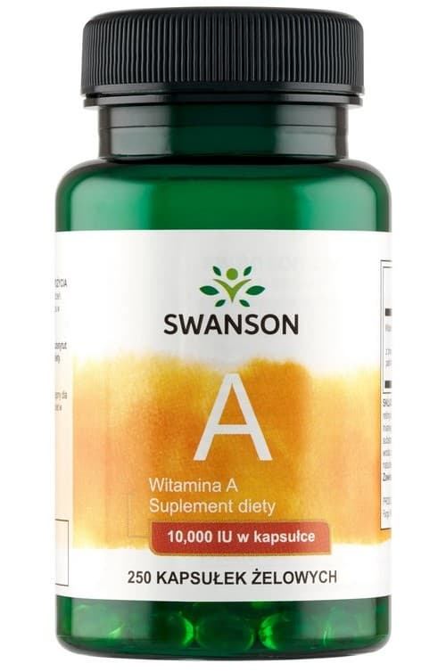 Swanson Vitamin A 10 000UI capsules molles 250 pcs – Swanson emballage