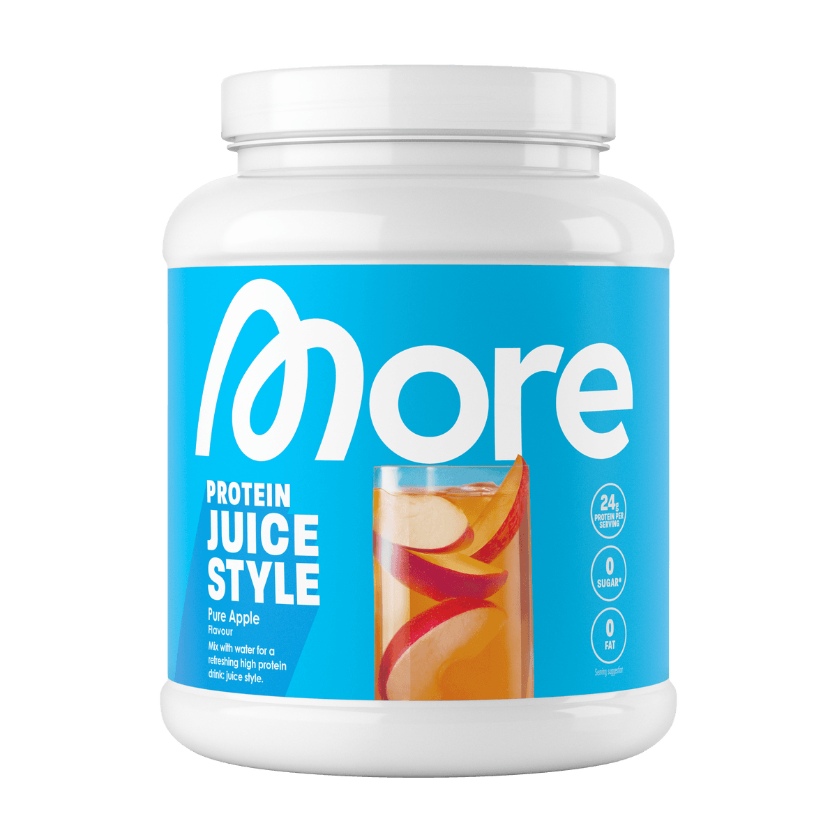 More - Clear, juicestil – More emballage